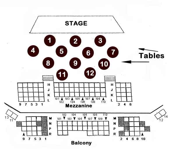 Dixie Theatre Seating Chart